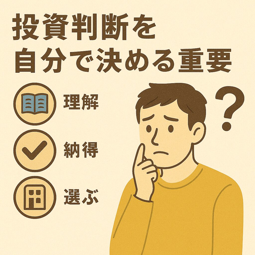 投資判断を自分で決める重要性イメージ