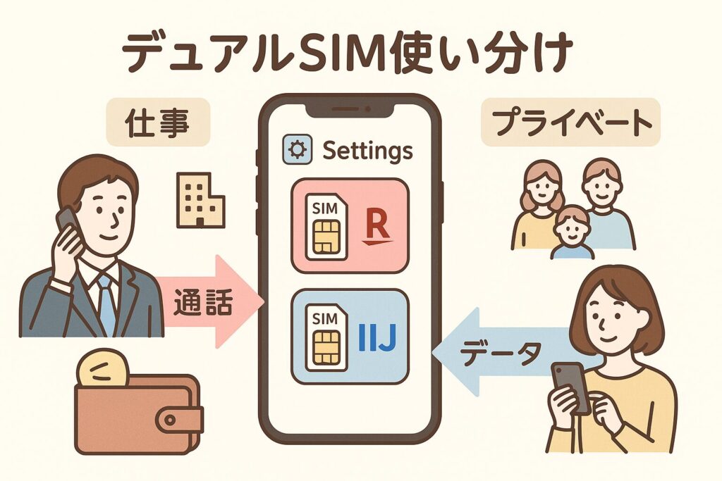 デュアルSIM使い分けイメージ