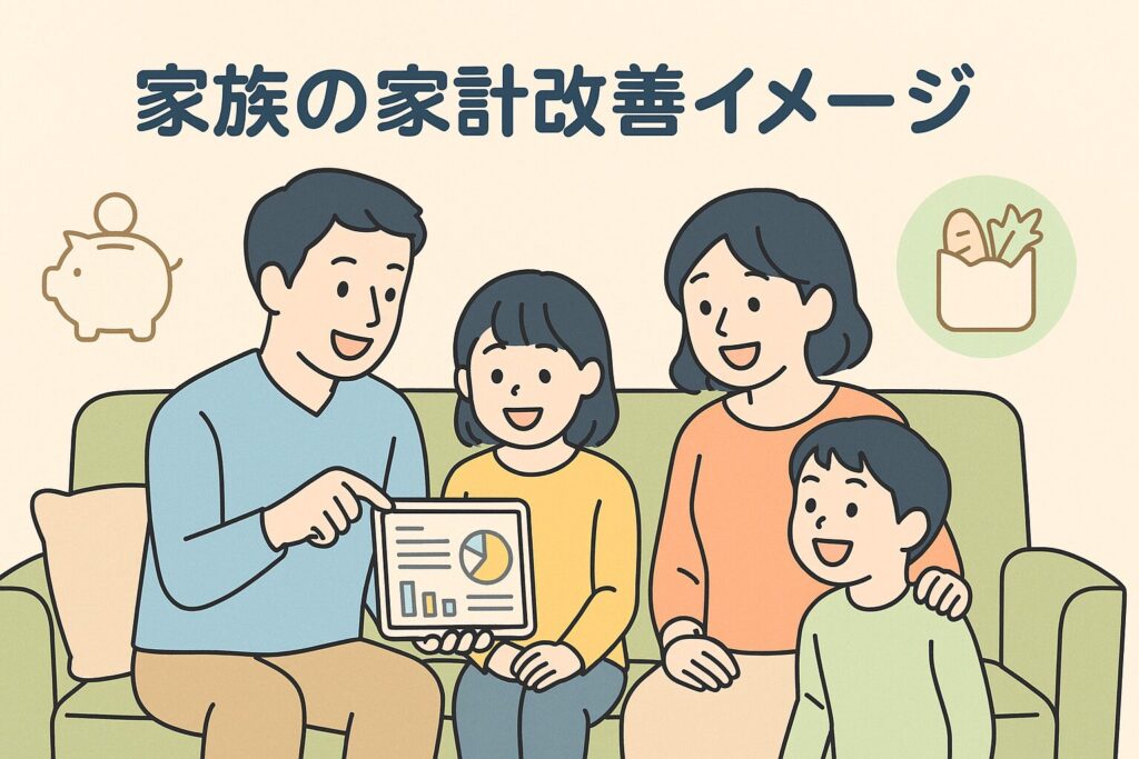 家族の家計改善イメージ