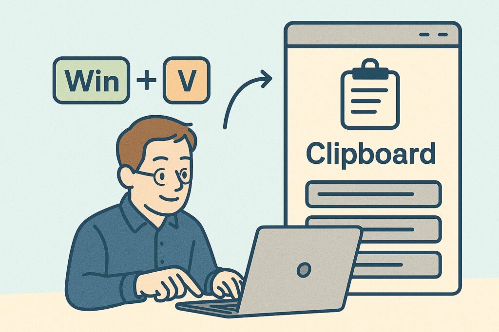 クリップボード履歴の操作イメージ